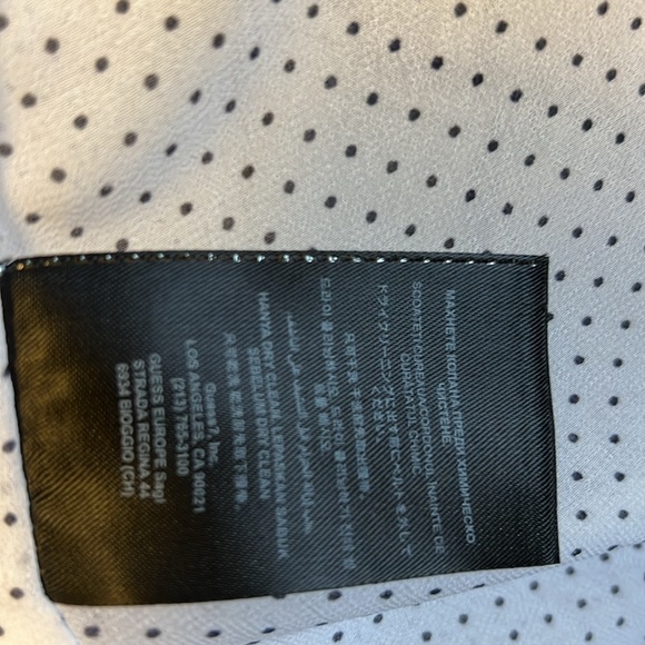 Guess Jacket Small Polka Dot Trench Coat Double Breasted Belted Lined Coat Small - Picture 11 of 14